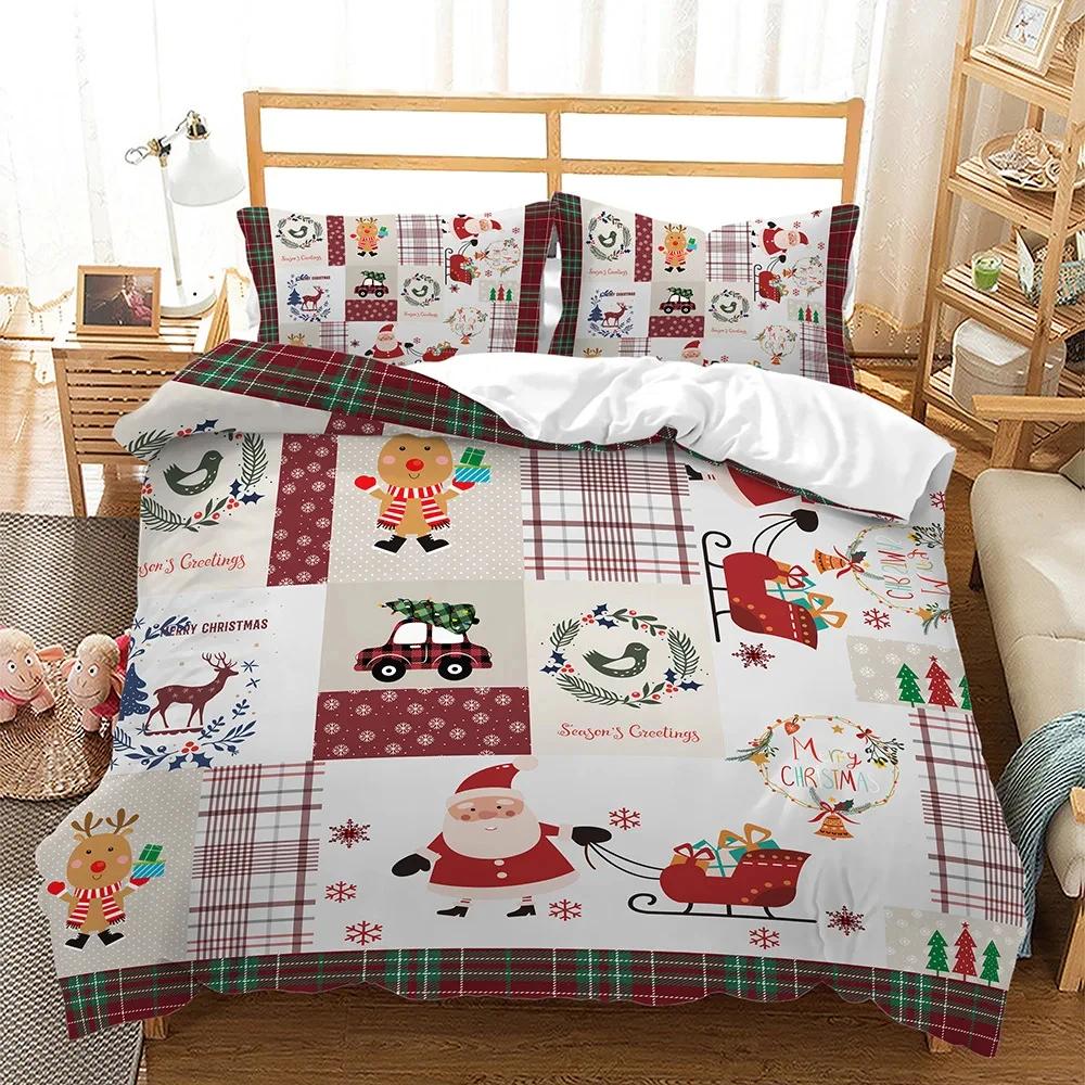 2024 Christmas Boys Cartoon Duvet Cover Pillowcase Bedroom Textile Decor 200x200cm Duvet Cover Bed Set Quilt Cover Pillowcase
