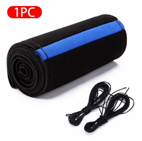 Premium Fur Steering Wheel Cover Universal Car Steering Wheel Braid Cover with Needles and Thread Anti Slip Interior