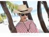 Men's Trendy Wide Brim Denim & Straw Foldable Sun Hat for Outdoor Travel