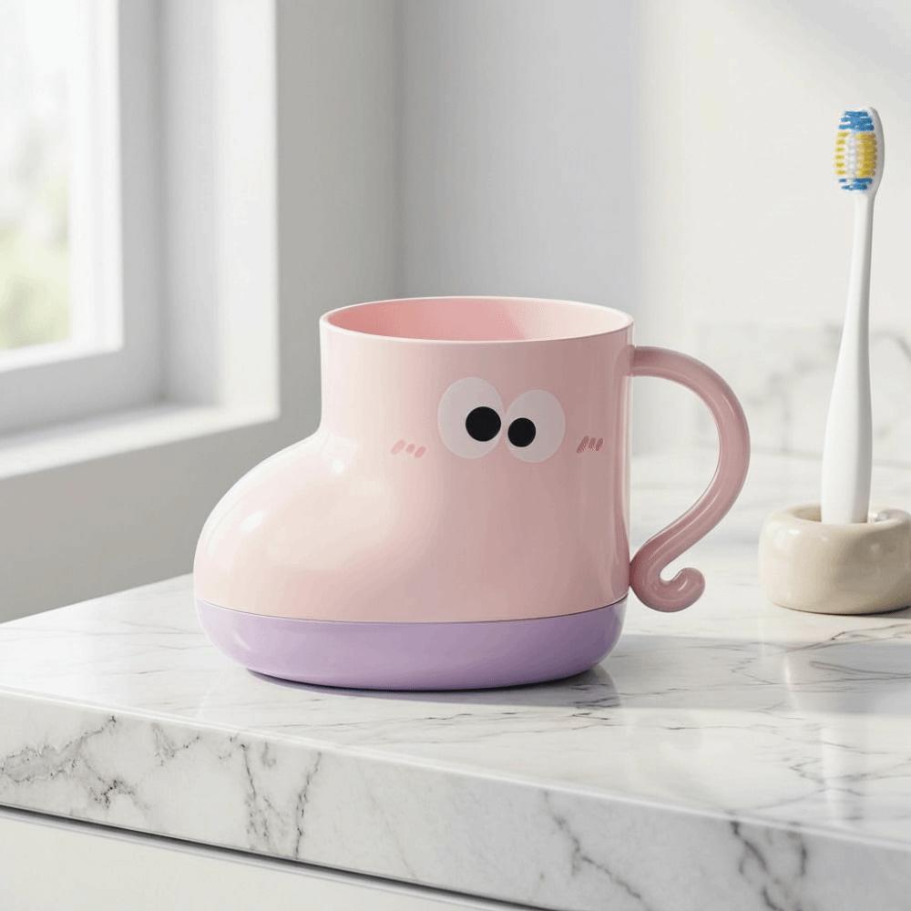 Cute Shoe Shape Brush Cup Patchwork Toilet Cup Boot Mouthwash Cup Children Plastic Student Mouthwash Cup Home Use