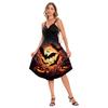 Summer hot-selling skull print new halloween skirt female sexy suspender women's dress