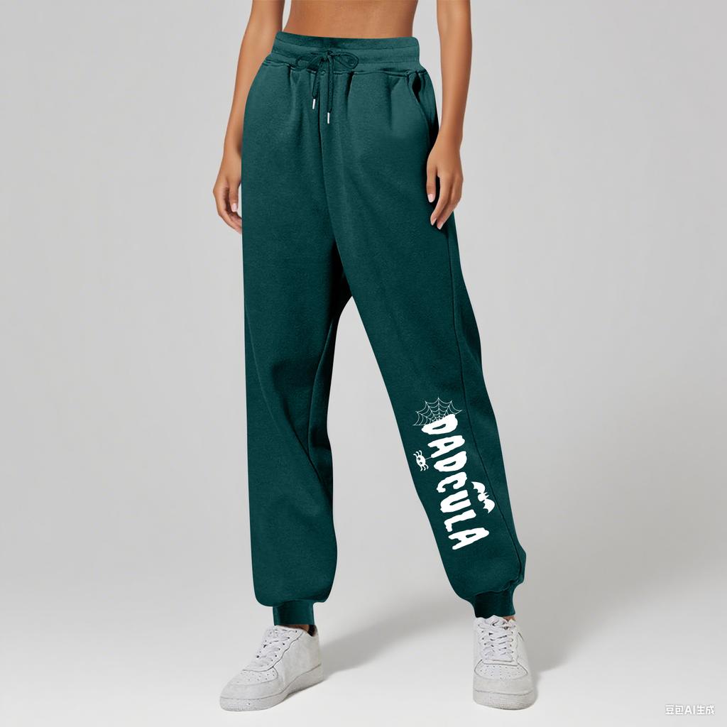 Ladies' Printed Unisex Casual Pocket Drawstring  Pants