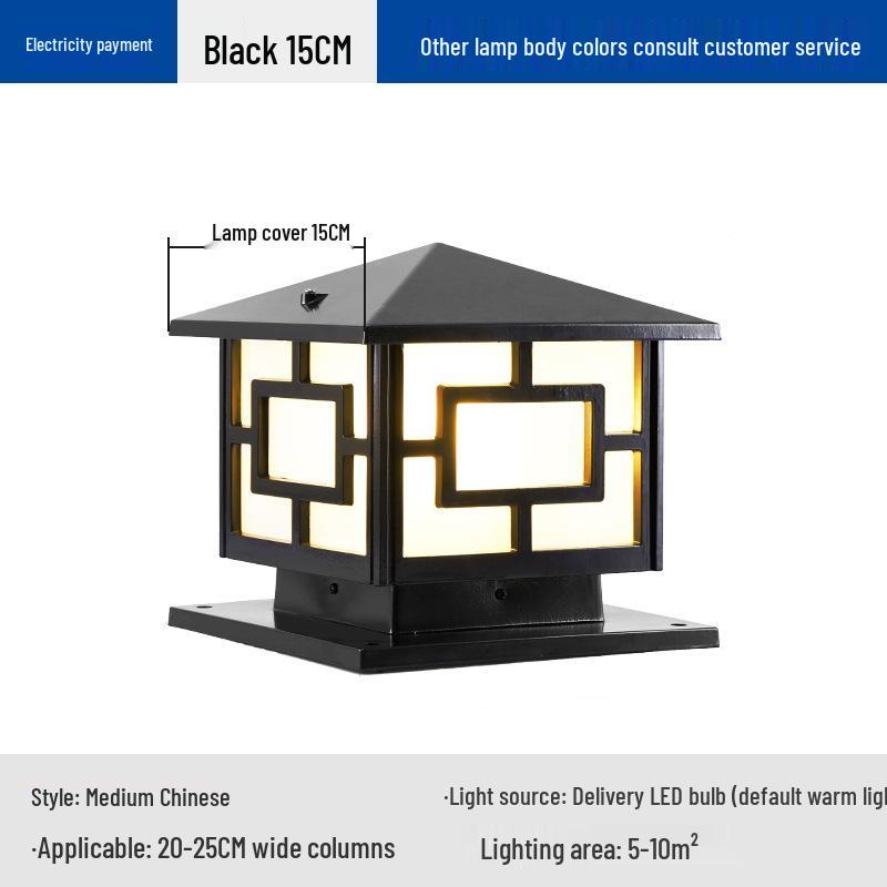 Waterproof Outdoor Gate & Pillar Lights for Villas, Parks, and Communities