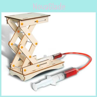 Science Experiment Wooden Hydraulic Lift With Diy Assembly For Children Educational Toy