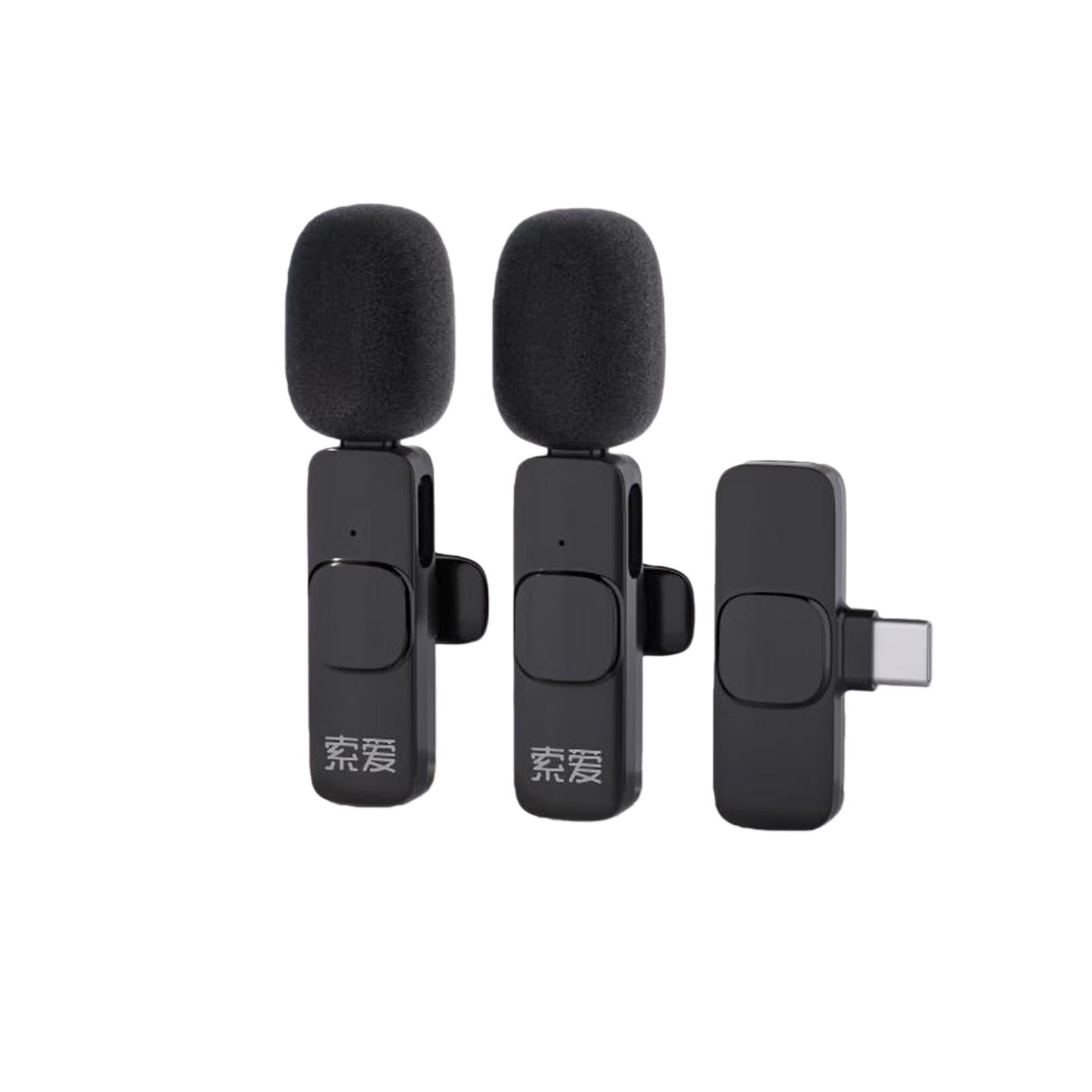 

soaiy Wireless Lavalier Microphone, Anchor Outdoor TikTok Filming, Short Video Vlog, Noise Reduction, TYPE-C Version чорний