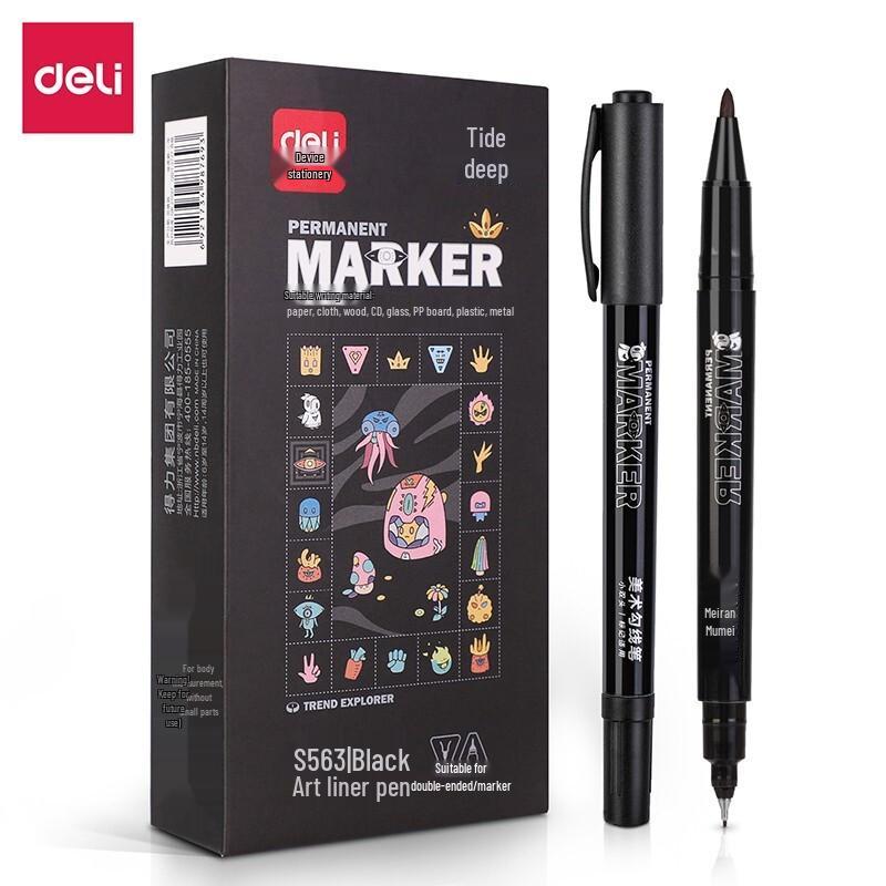 Deli S563 Dual-Tip Art Liner Pen Set