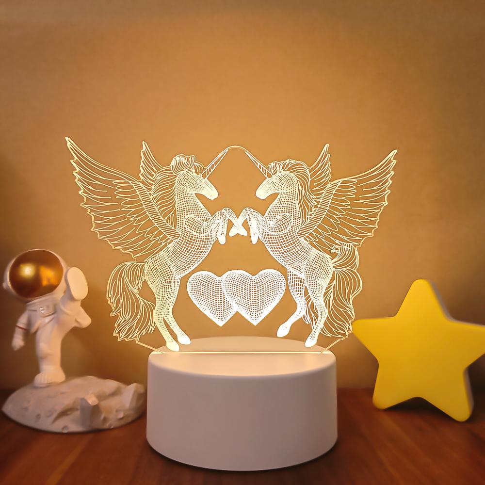 SOLOLANDOR 3D LED Lamp Creative 3D LED Night Lights Novelty Illusion Night Lamp 3D Illusion Table Lamp For Home Decorative Light