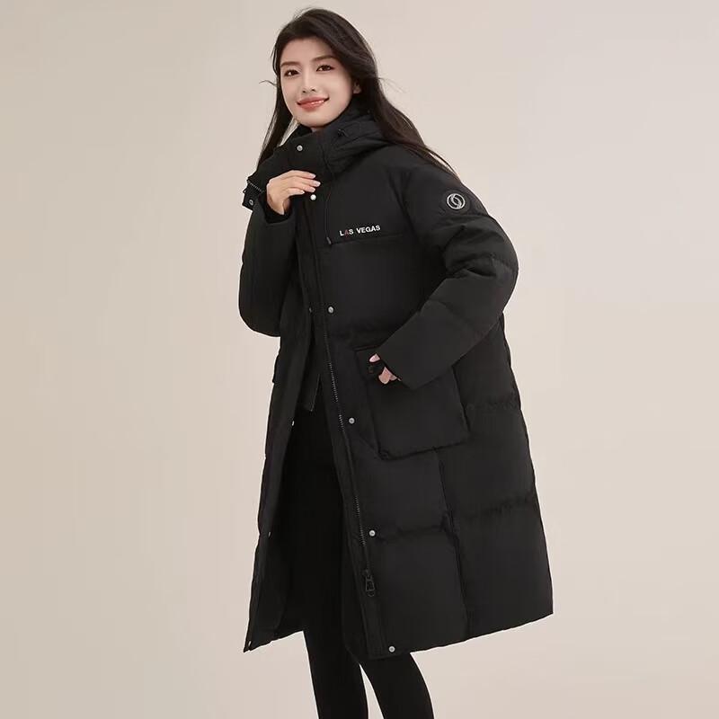 

Yaya Women s Thickened Hooded Mid-Length Down Jacket M