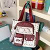 Schoolbag New Schoolbag Female Japanese Ins Cute Dopamine Contrasting Color College Style Primary and Secondary School Students Multi-compartment 