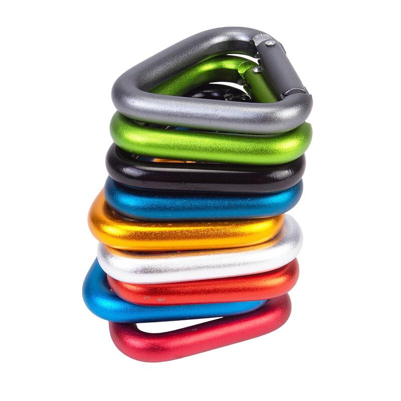 D.R.N. Large Triangle Aluminum Carabiner Key Hook (2-pack)