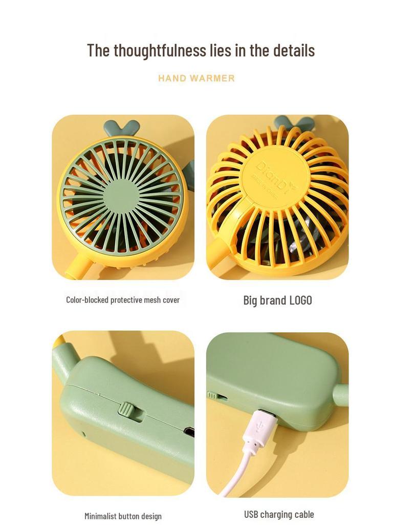 USB Wiederaufladbarer Umhängeventilator - Tragbar, Faltbar, Für den Außenbereich