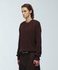 KNITTED Heavy Waffle Round Knit Brown