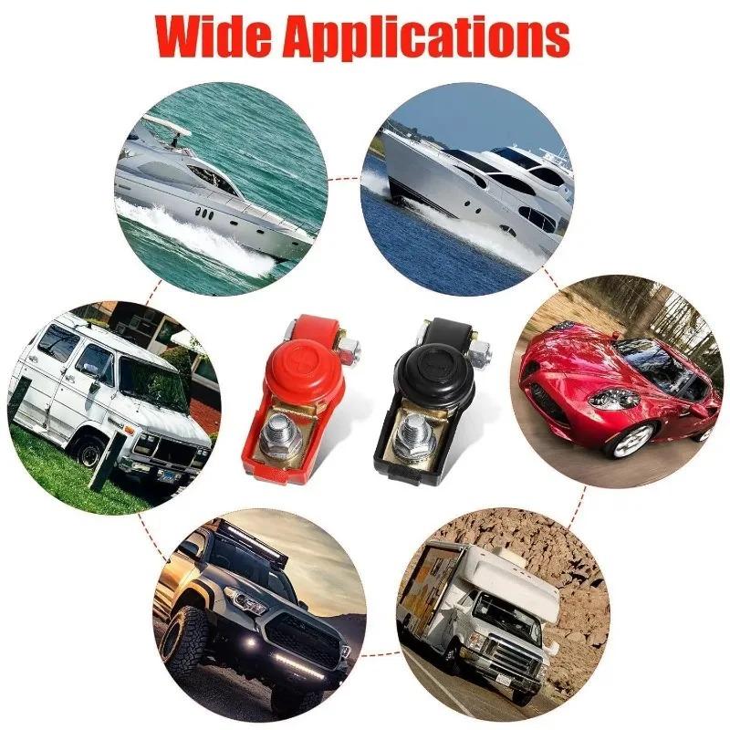 Cable Terminal Clamps 1 Pair Battery Terminal Connecter Positive and Negative Car Battery Terminals Connectors Battery Connector