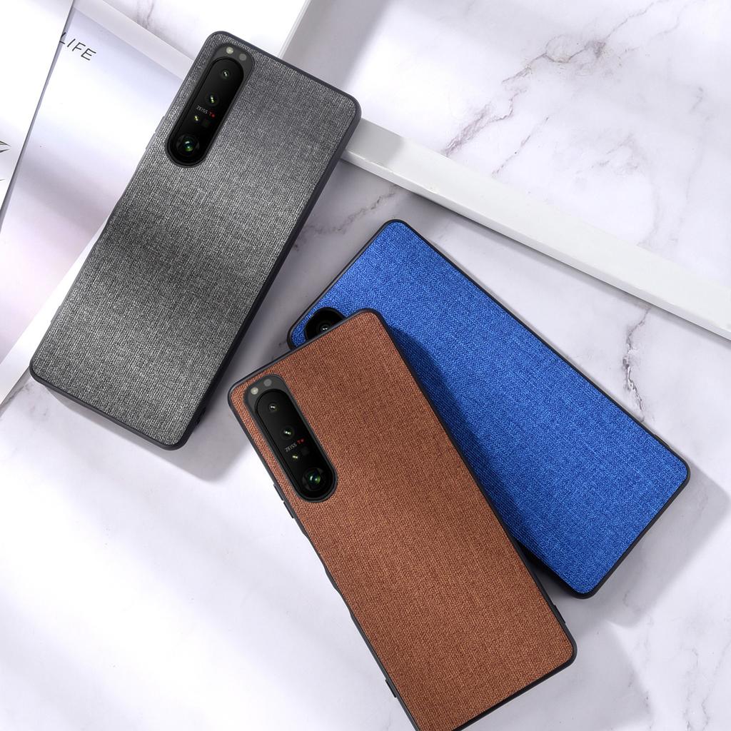 Canvas pattern for Sony Xperia 10 VII phone case, simple solid color Sony xperia 5 case