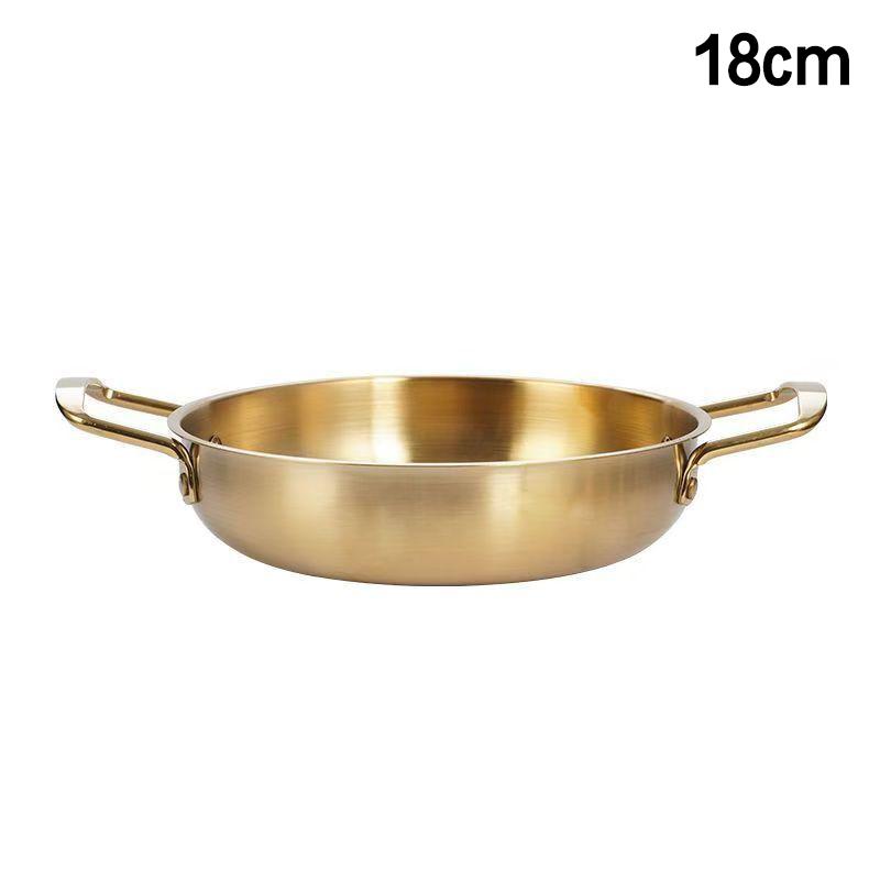 Solid Korean Stainless Steel Noodle Pot; Frying Pans; Long-lasting Cooking Pots; Seafood Snack Plate Kitchen Tools.