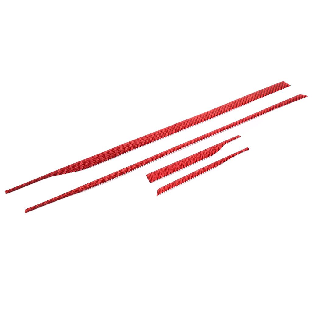 Red Carbon Fiber Interior Side Dashboard Trim Cover For Subaru WRX -24