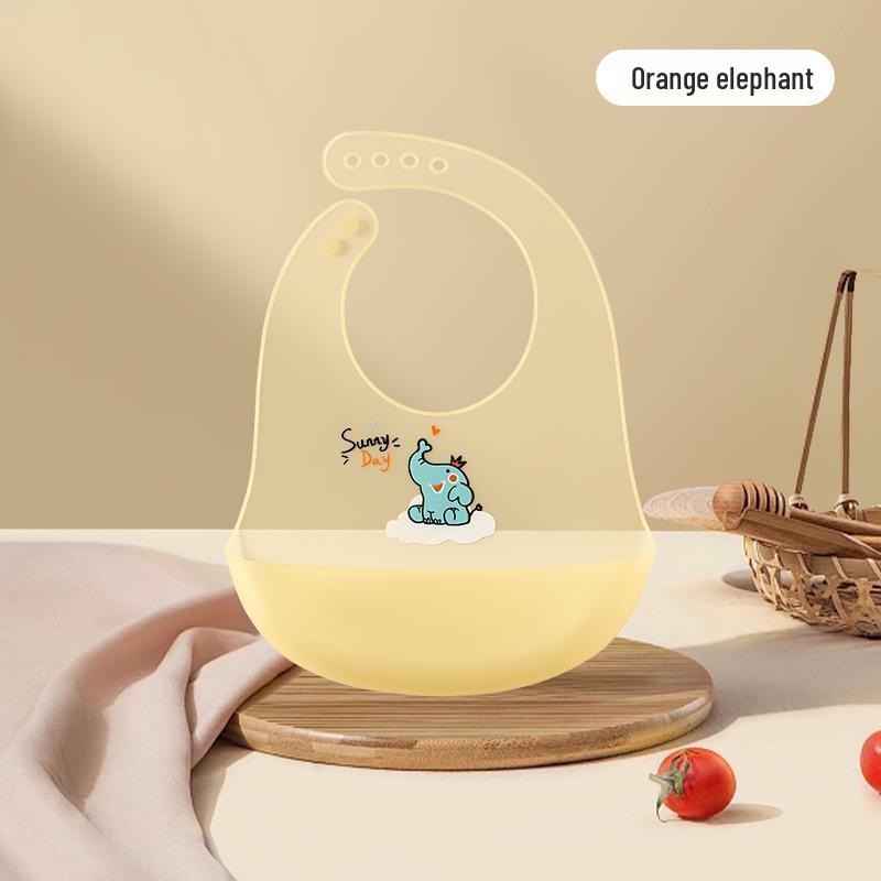 Lightweight Waterproof Silicone Bib for Babies - Dribble & Food Protection