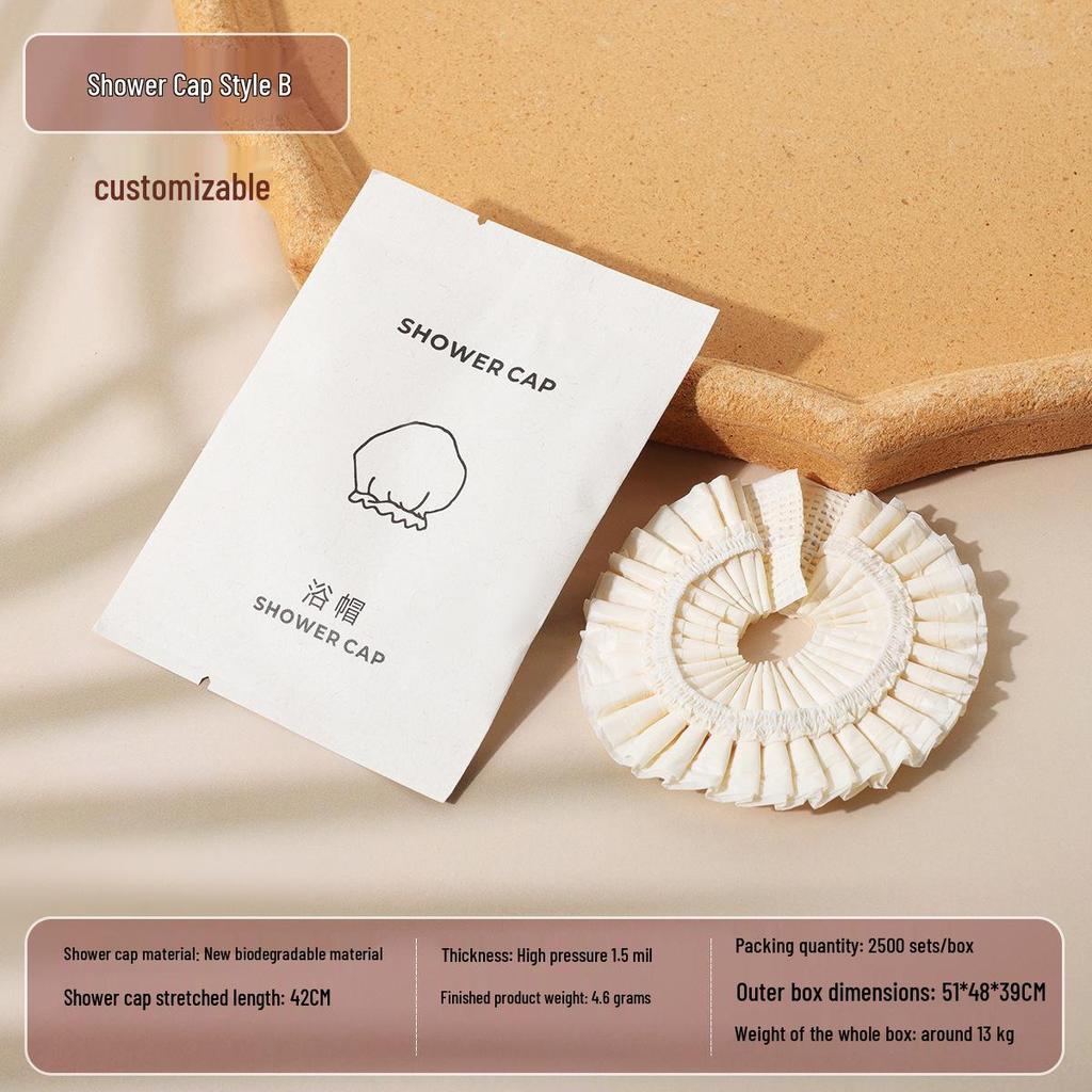 Thickened Waterproof PE Disposable Shower Cap for Hotels and Home