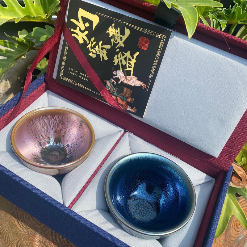 Подарочный набор из керамических чашек для кунг-фу Kiln-Fired Shuimo Dangqing