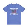 Patriotic American Strong Flag Jersey Short Sleeve Tee