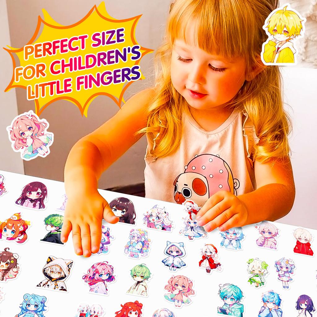 50 Pegatinas de Dibujos Animados Anime Versión Q Divertidas Nuevas Lindas Dibujos Animados DIY Periférico Nicho Creativo Publicaciones Ipad