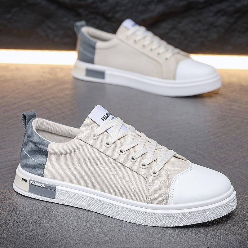 Spring New Men's Canvas Shoes Fashion Trend Casual Board Shoes Low Top Breathable Student Sports Shoes Men