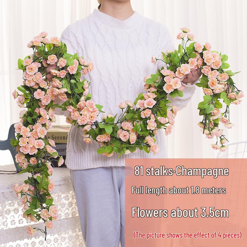 Artificial Rose Vine Hanging Basket and Arch Decoration