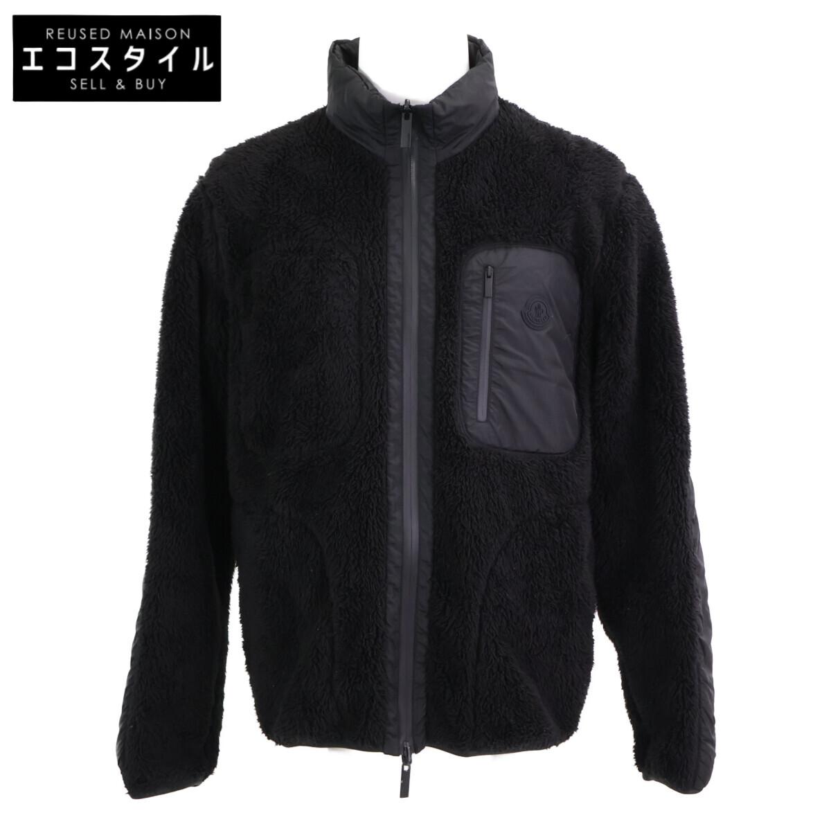 

MONCLER ZIP UP CARDIGAN Reversible Boa x Fleece Zip-Up Jacket M blackUsed