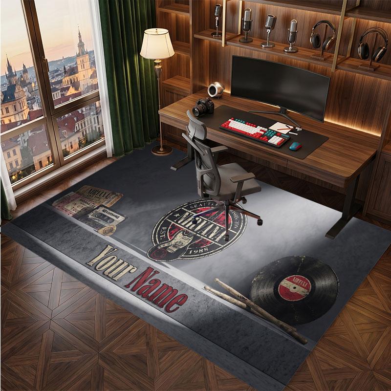 Nirvana Personalized Crystal Velvet Carpet, Customized Name Text Soft Anti‑Slip Rug for Living Room Bedroom