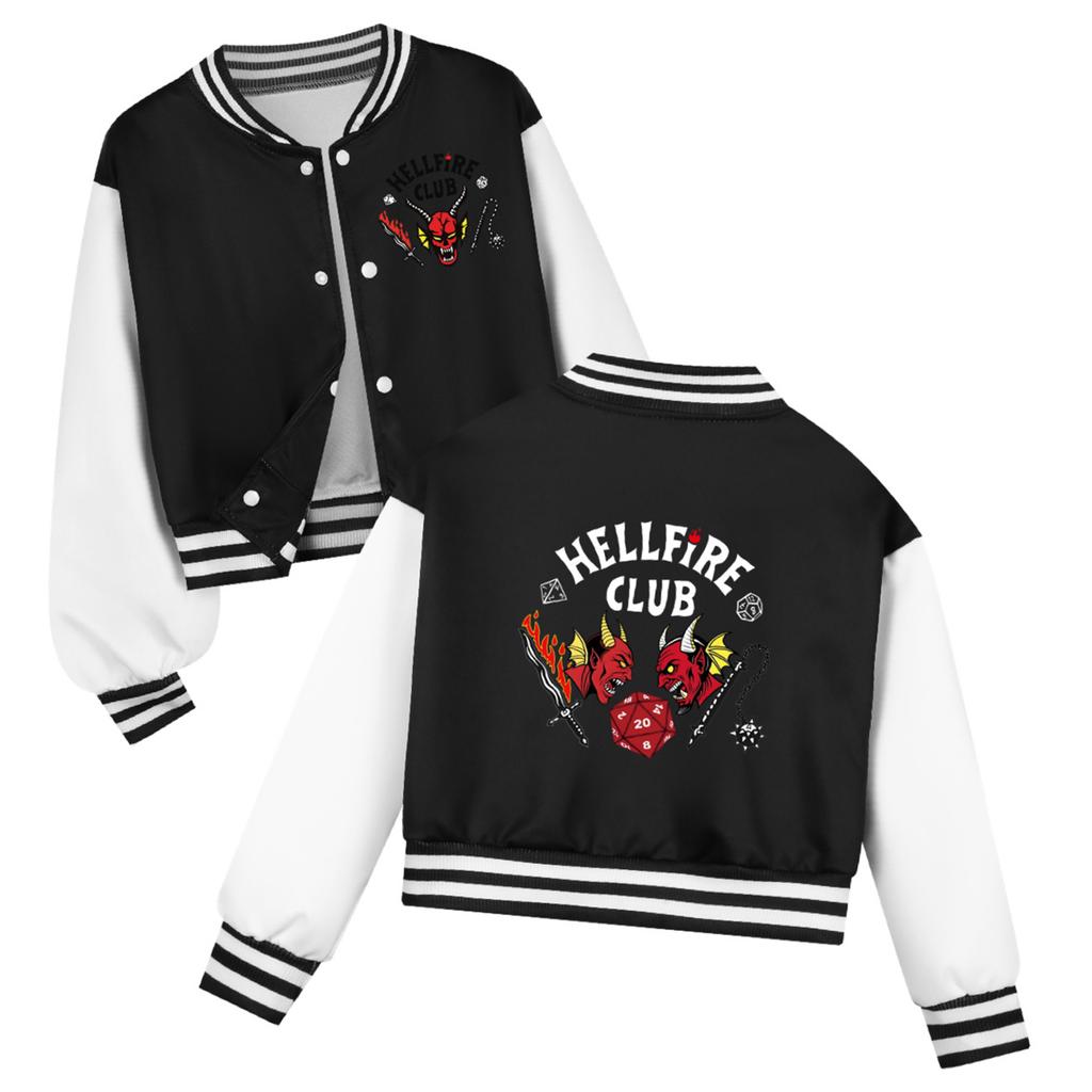 Children's Casual And Fashion Short Baseball Jacket Long Sleeve Outerwear