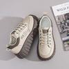 Fashion Women Shoes Fashion Sneakers High Quality Leather Casual Shoe Lace Up Vulcanize Shoes for Women Height Increasing Platform Shoes