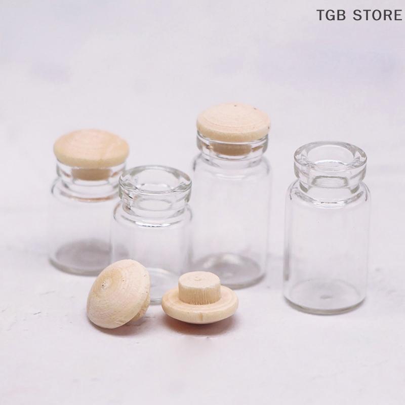 4Pcs/set DollHouse Mini Candy Jar Kitchen Food Play Scene Transparent Storage Jar