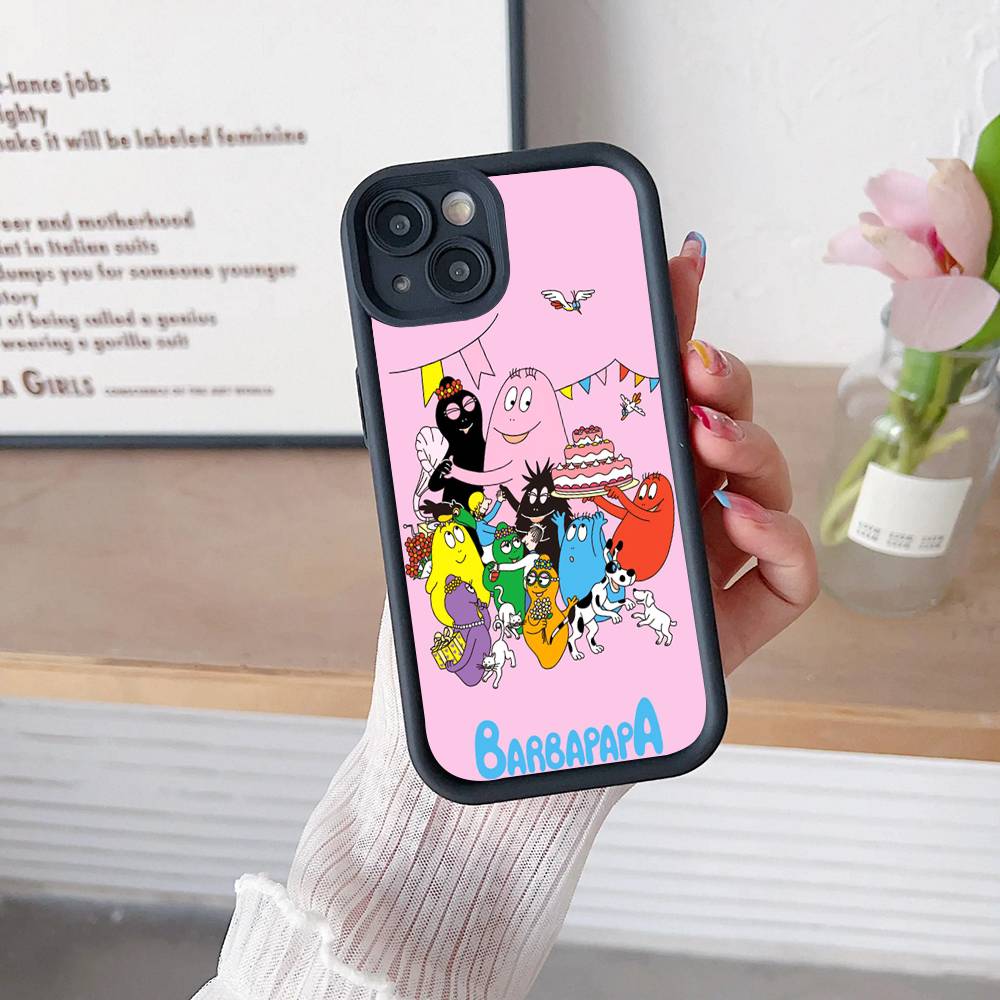 Cute Cartoon Barbapapa For iPhone 17 16 15 14 13 12 11 Pro Max Plus Phone Case Covers
