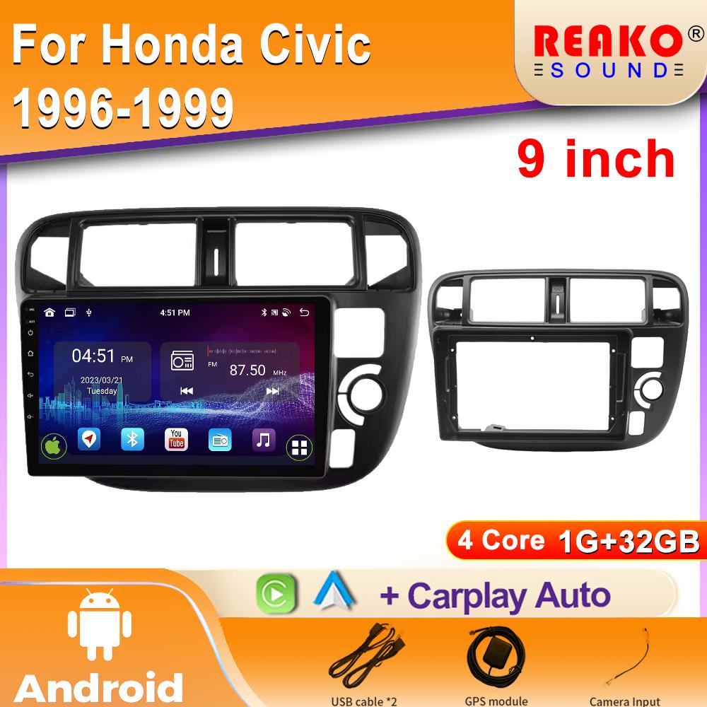 

Android автомагнитола для Honda Civic 1996 1997 1998 1999 GPS навигация видео Мультимедийный проигрыватель магнитофон carplay 4 core 1GB+32GB carplay