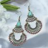 Bohemian Geometric Drop Women Earrings Ethnic Gypsy Wooden Beads Leaf Round Fringe Tassel Dangle Vintage Earrings Boho Jewelry