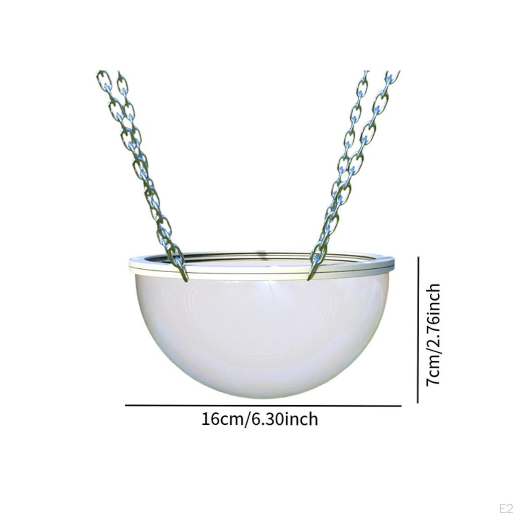 Bird Nest Hanging Hammock Supplies Accessories Clear Half Ball Bed Swing Toy for Backyard