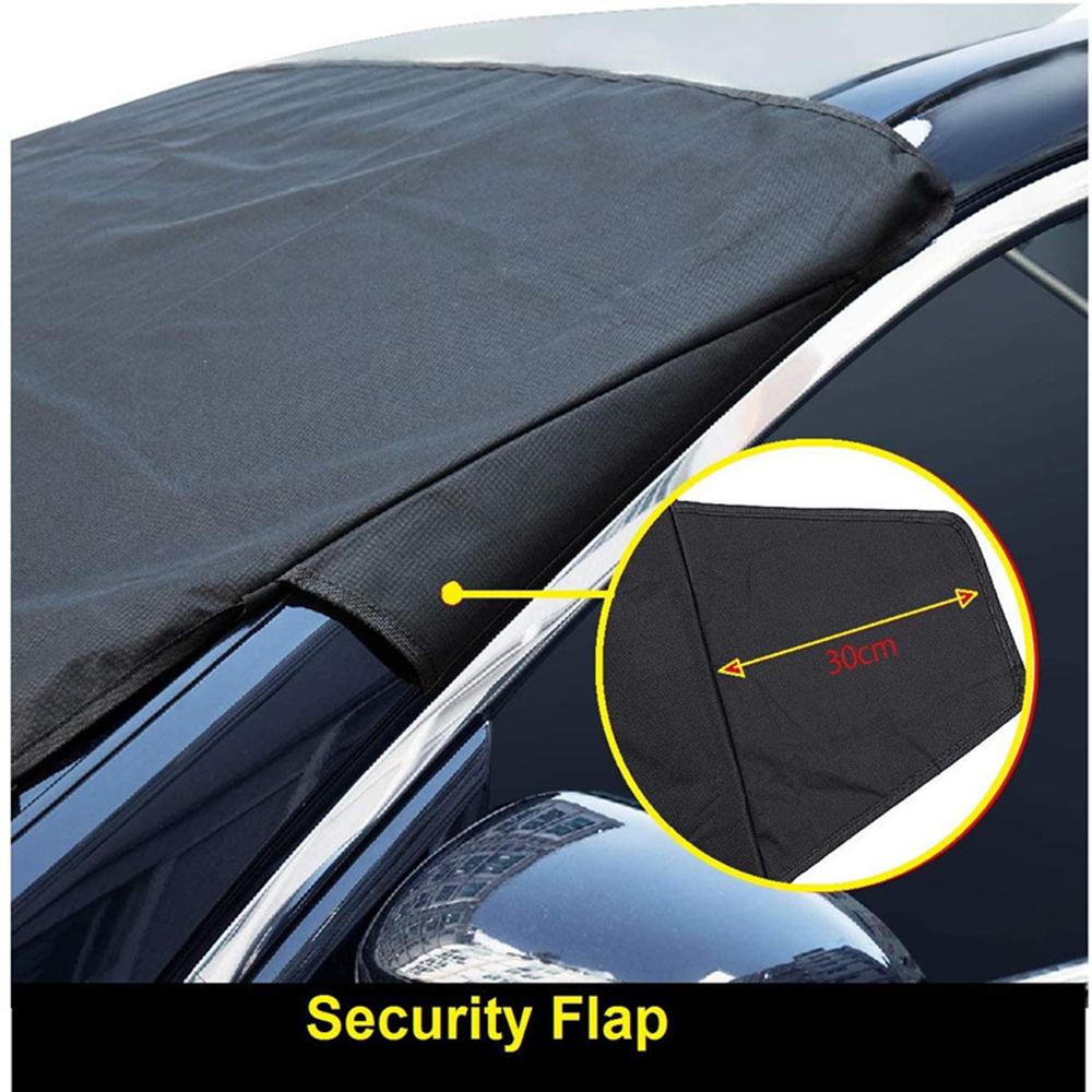 75x42" Car Windshield Snow Cover Ice Removal Wiper w/ Magnetic Edges Protector