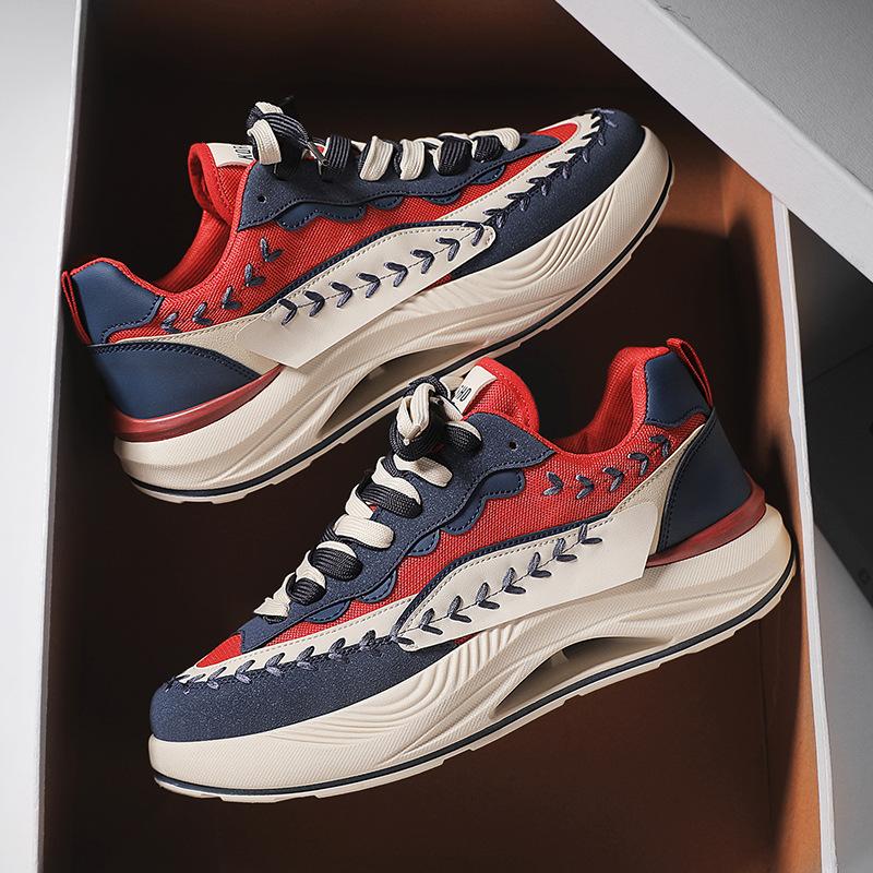 Men's Casual Sports Shoes New Mesh Platform Men's Shoes Trendy Versatile Fashion Dad Shoes Men