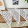 Retro Lace Scarf Hollow Triangle Neck Scarf for Women Girls Embroidered Lace Wrap Hair Wrap Floral Crochet Hair Bandanas