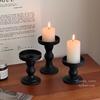 European Retro Roman Column Glass Candlestick - High-End Luxury Scented Candle Holder with Elevated Base