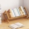 Desktop Book Shelf Bamboo Book Organizer Storage Rack Office Desk Wooden Book Magazine Display Tilting Bookcase Book Holder Stand