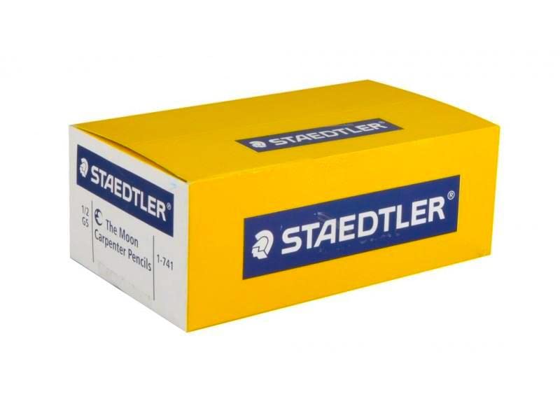 Staedtler Плотницкие карандаши для деревообработки и строительства, 72 карандаша, красные, овальные, 148 мм, 741C12 [Параллельный импорт]