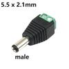 DC Connector Power Jack Plug Adapter CCTV Cameras 2.1mm x 5.5mm Female Male DC Power Plug Adapter Connector Male Plug Socket