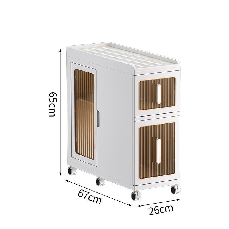 Bathroom Storage Cabinet Multifunctional Hidden Storage Cabinet Modern Design Cart for Bathroom or Living Room for Jewelry Use