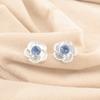 Tanzanite Gemstone Boho Stud Post Wife Gift Earrings Jewelry 925 Sterling Silver EE-157-4