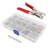 200 Sets Prong Ring Snap Button Kit with Snap Pliers Iron Pole Prevents Rust Iron Snap Fasteners