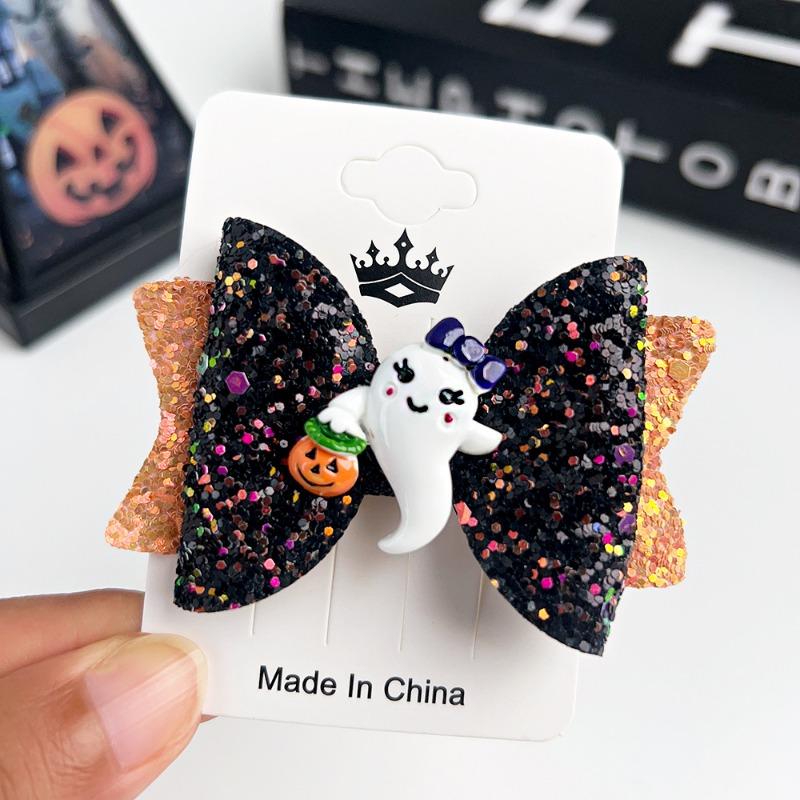Halloween Funny Pumpkin Ghost Bat Side Clip Top Clip Festive Atmosphere Hair Accessory