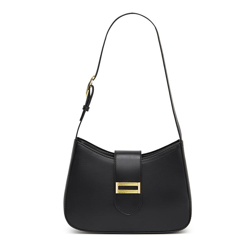 Bag women's new niche design light luxury texture fashion summer baguette bag large capacity shoulder armpit bag