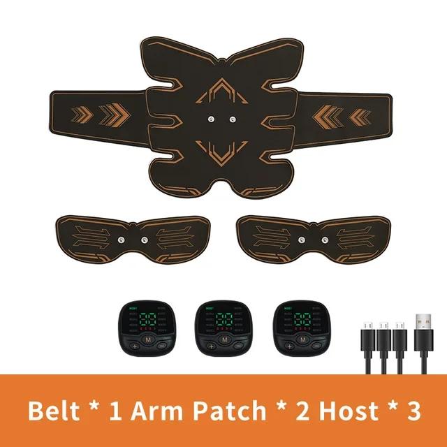 EMS Muscle Stimulator ABS Trainer Abdominal Toning Belt Muscle Toner Body Arm Leg Belly Lose Weight Fat Burn Home Gym Fitness