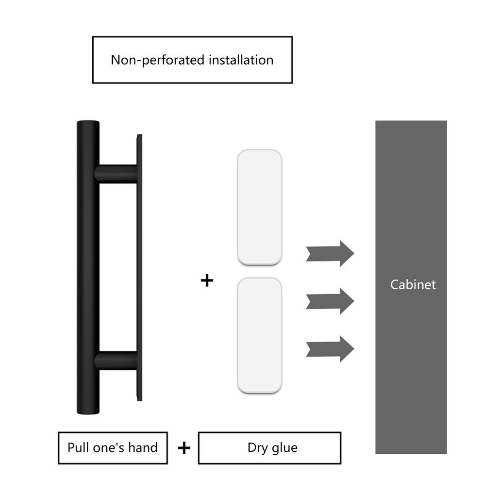 2 Pcs Self-Adhesive Cabinet Pulls Universal Drawers Handle Plastic Furniture Handles for Windows Wardrobes Sliding Door